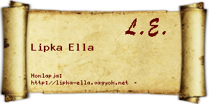 Lipka Ella névjegykártya